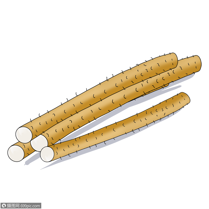 卡通麻山药创意插图