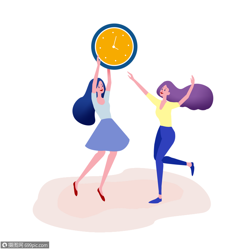 抓住时间女孩抓紧时间