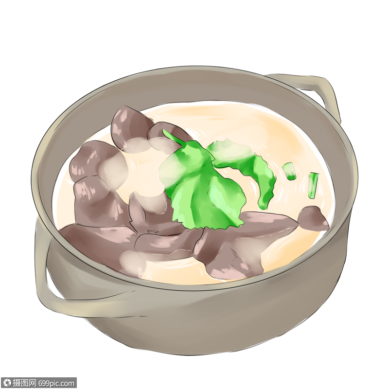 卡通一大锅滋补羊肉汤