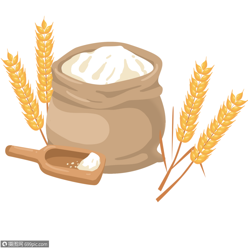 手绘大米稻谷装饰素材