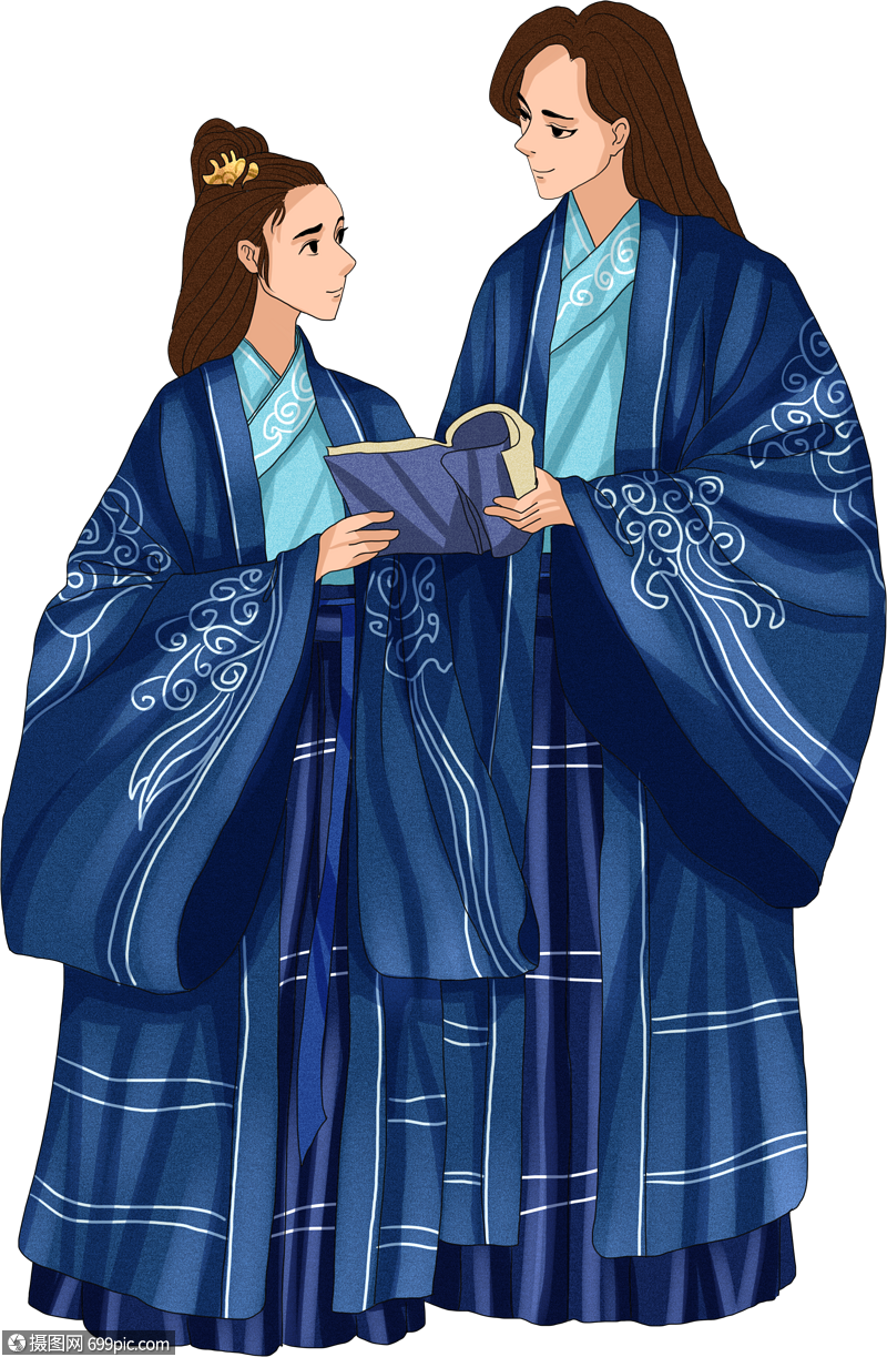 七夕古装情侣汉服夫妻