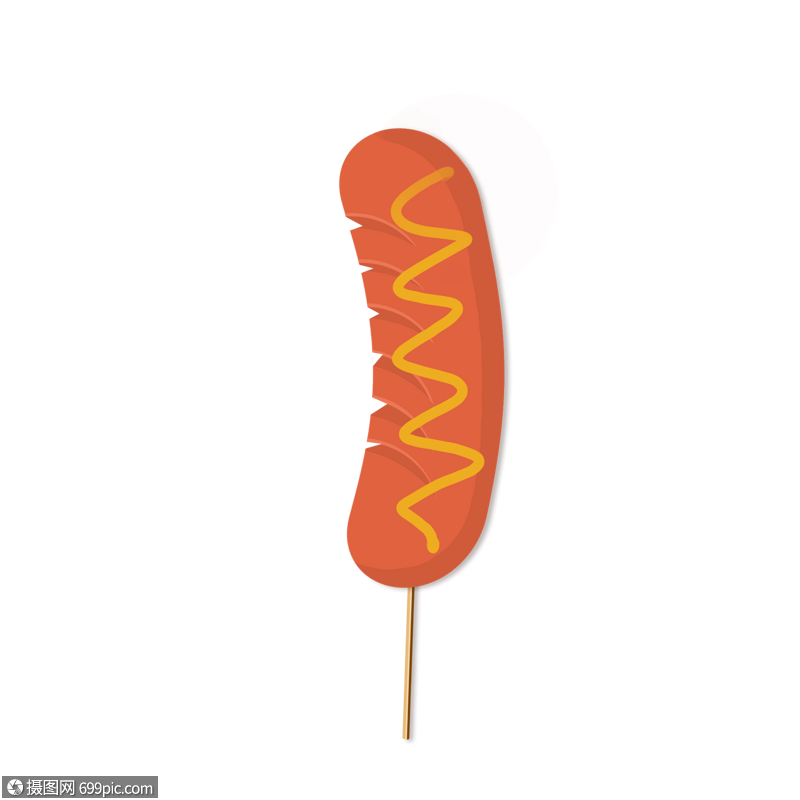 手绘烤肠烧烤卡通图片