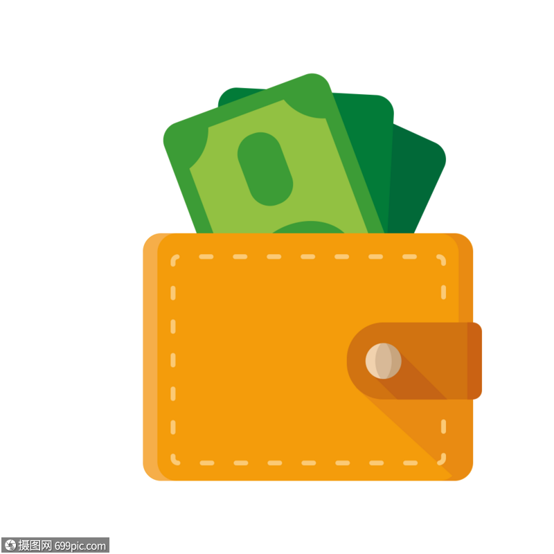 皮夹卡包图标免抠矢量插画素材