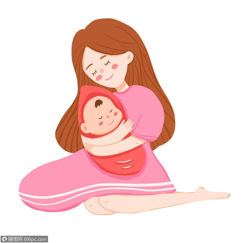 怀抱婴儿的母亲png素材免抠素材