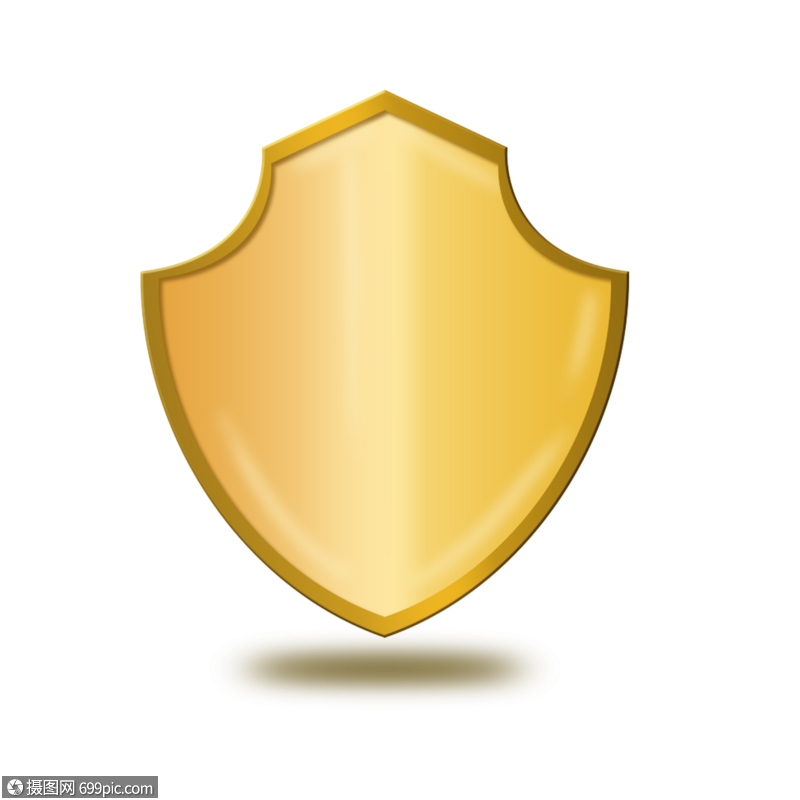 金色金属盾牌