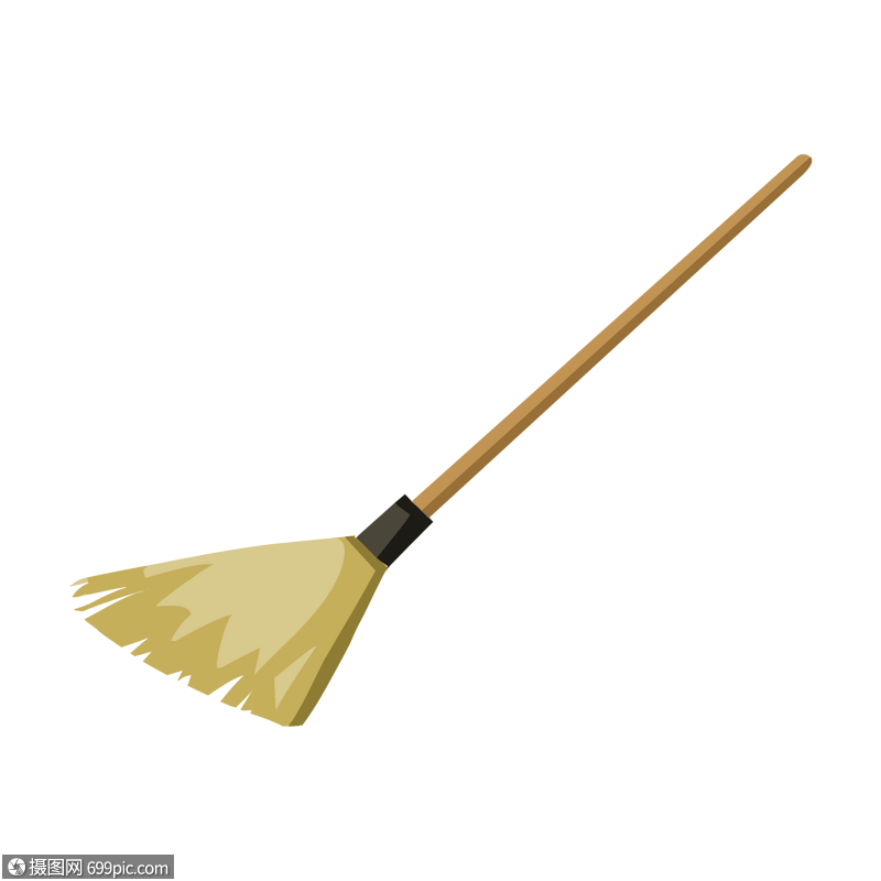 扫把卡通素材高清图片素材