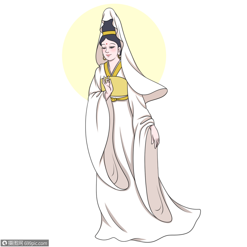 慈悲掐指一算的观音菩萨