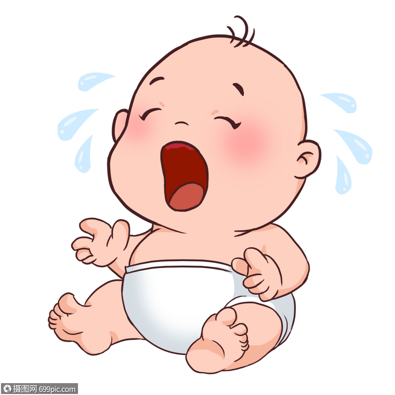 卡通宝宝哭闹图片
