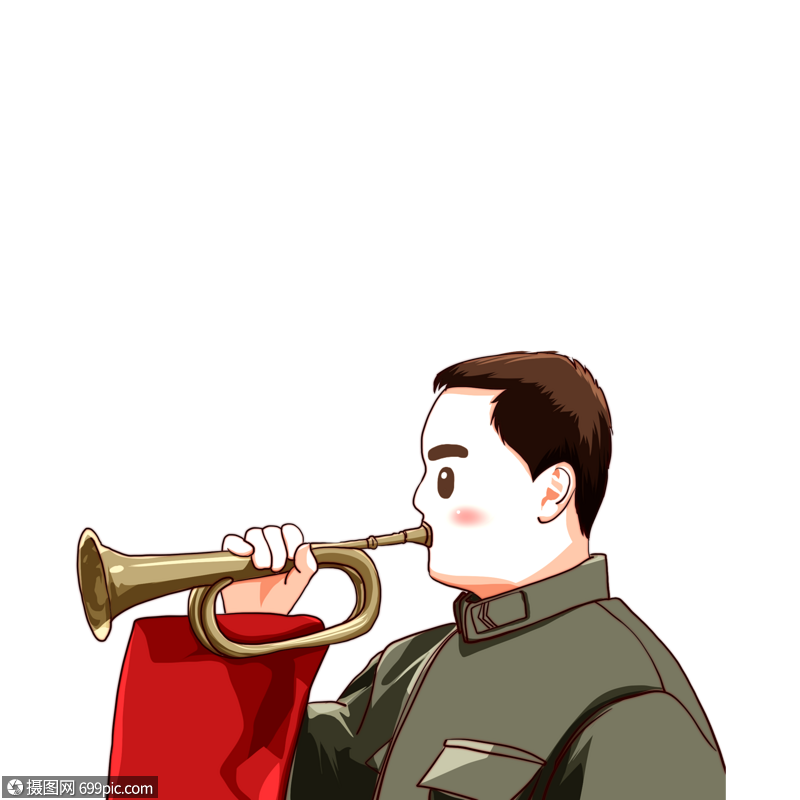 军人吹军号
