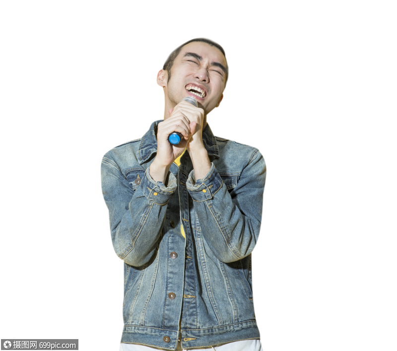 唱歌的青年男性