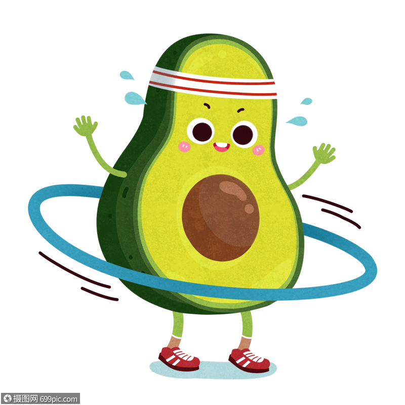 卡通手绘牛油果