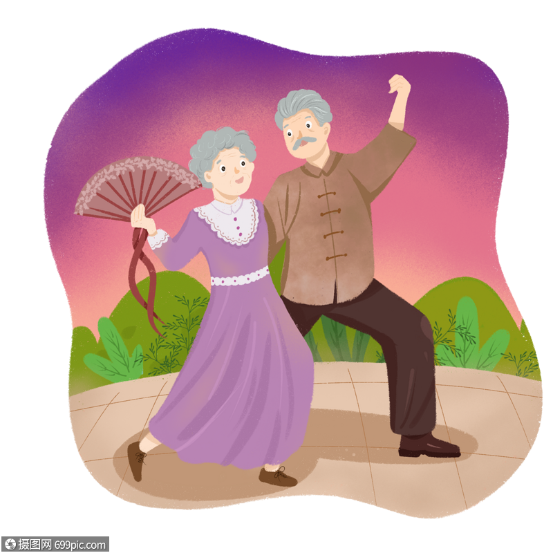 正在公园里跳广场舞的大爷大妈