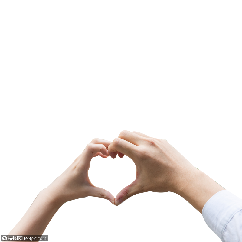 情侣比心感情黄种人