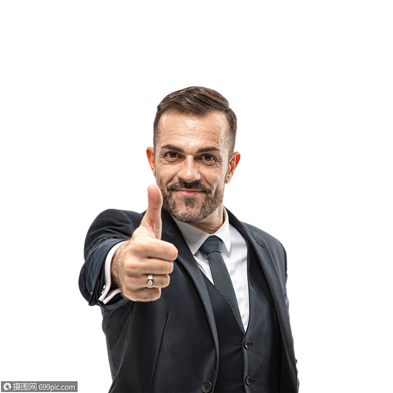 外国商务男性点赞特写