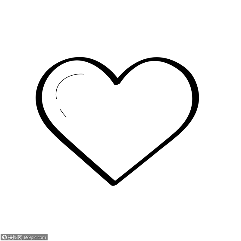 爱心简笔画手绘涂鸦简笔画