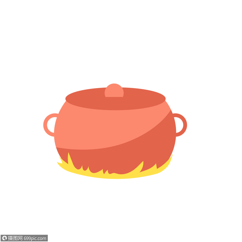 砂锅砂锅元素手绘砂锅