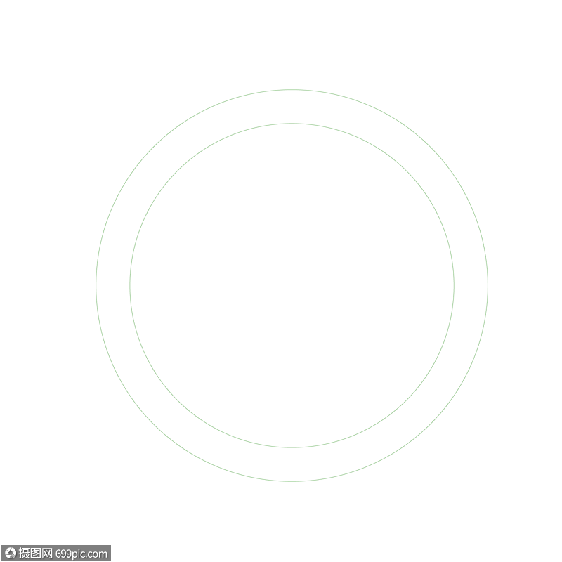 白色圆圈圆形ppt元素