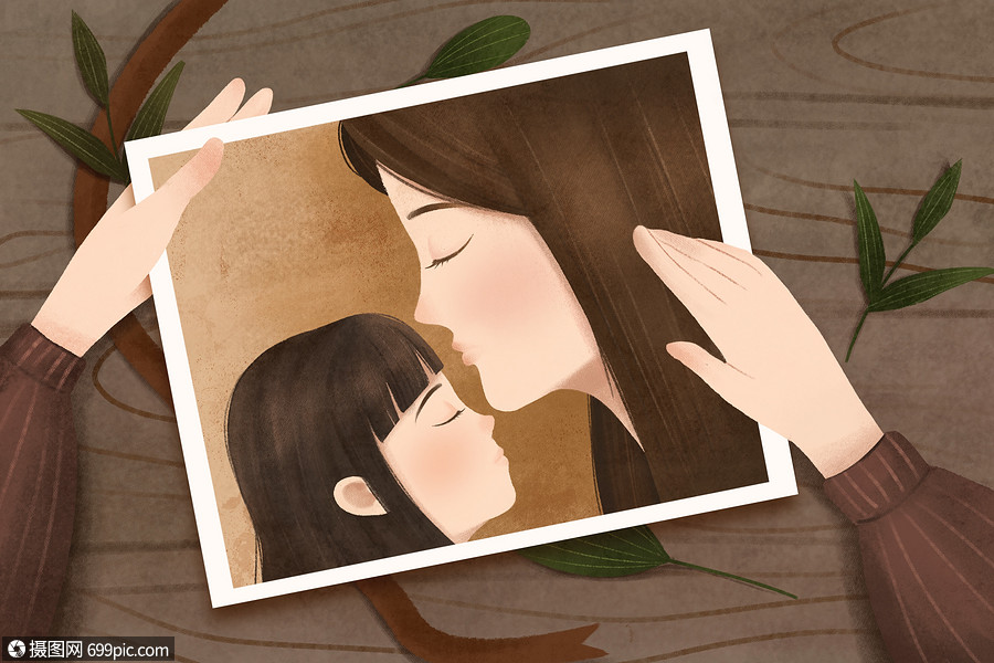 母亲节怀旧照片孩子疼爱