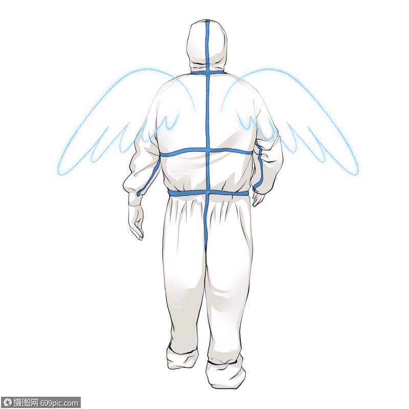 白衣天使疫情逆行者翅膀