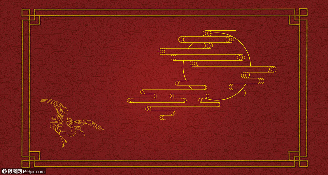 中式红色底纹背景