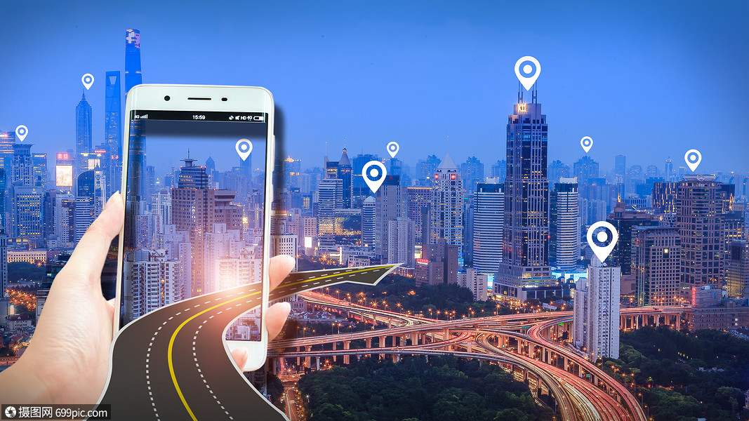 创意背景 科学技术 导航系统 定位导航.psd