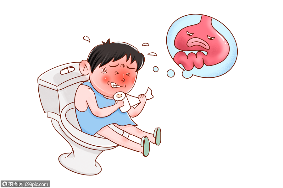 便秘的男孩亚健康肠道