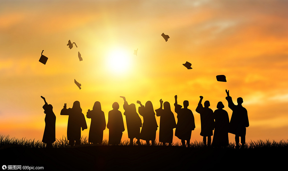 毕业季剪影学生希望