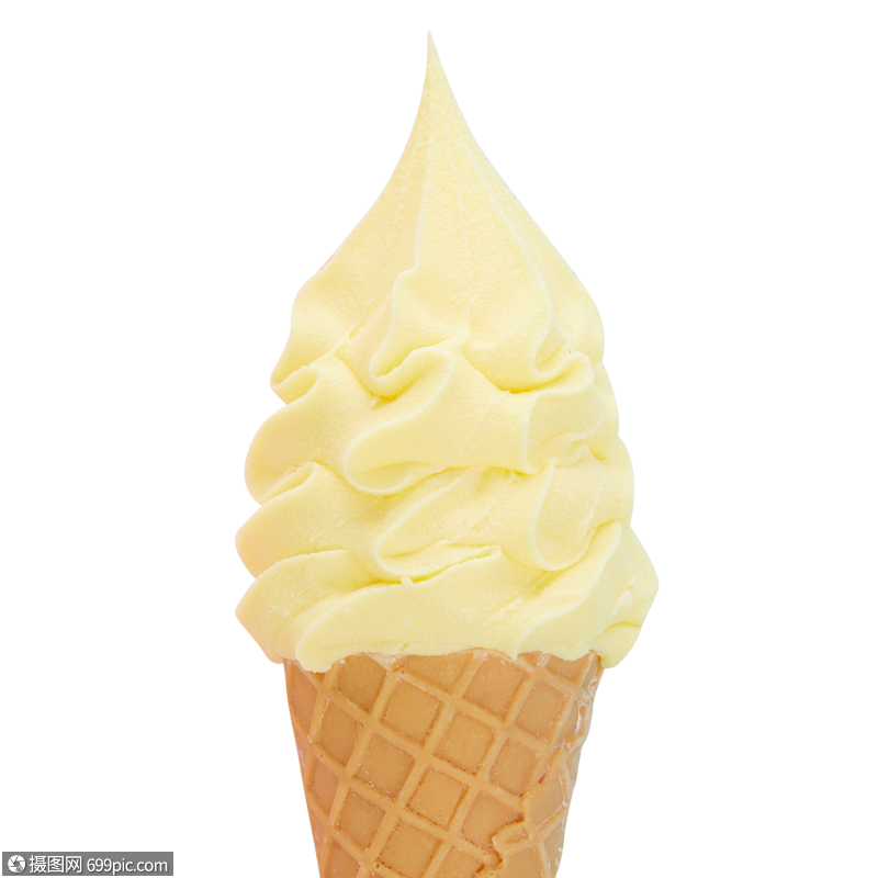 芒果奶油冰淇淋甜筒夏季甜点