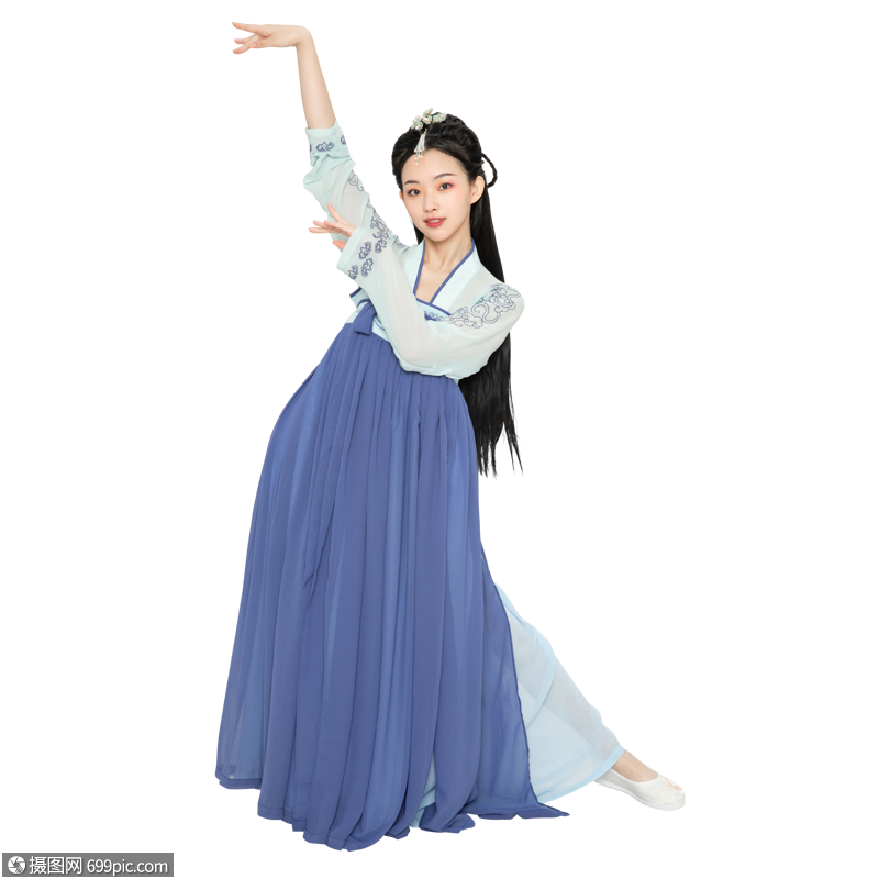 汉服古风美女跳古典舞