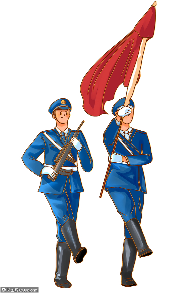 空军士兵升国旗