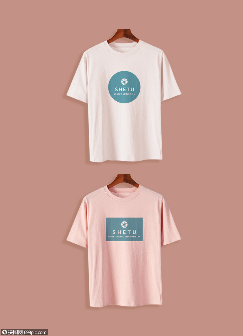 圆领t恤样机展示