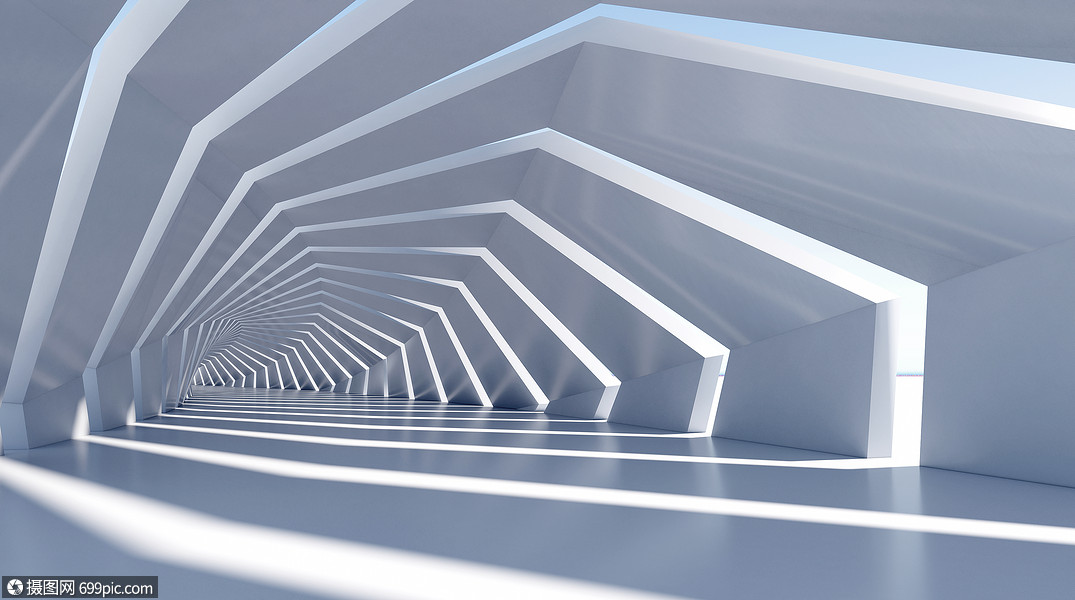 几何建筑空间3d建模