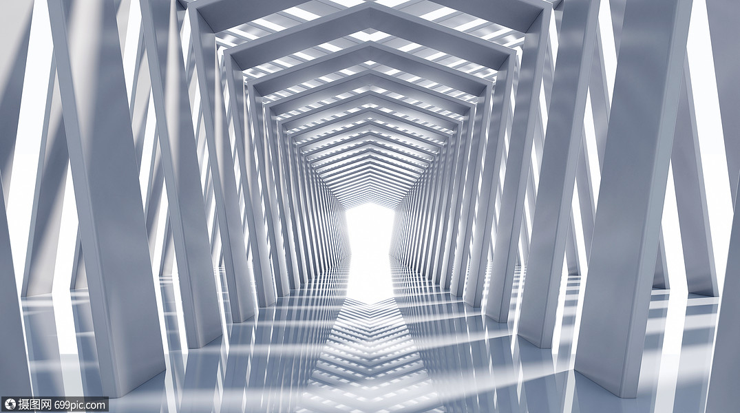 几何建筑空间空间感立体