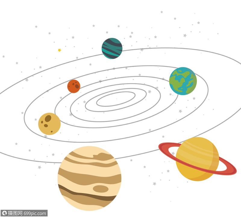 太阳系卡通行星与恒星宇宙星球