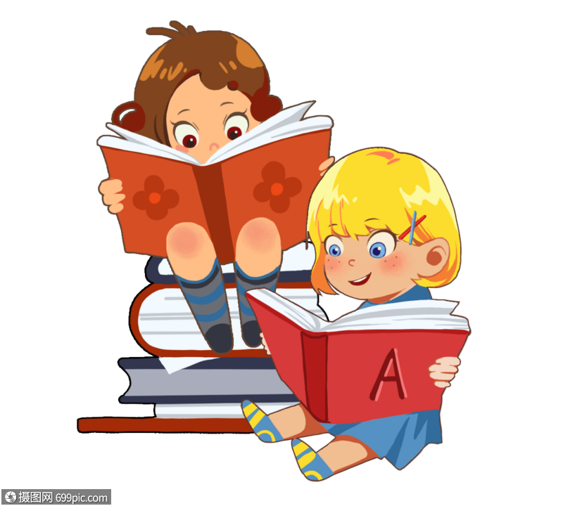 儿童读物手绘卡通形象学生小学生