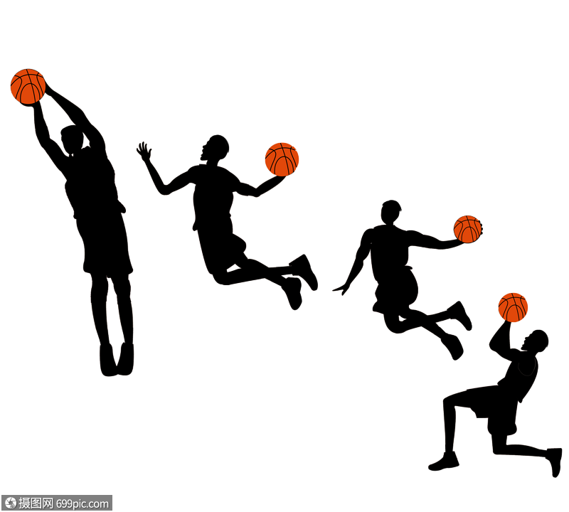 篮球运动员投篮创意剪影