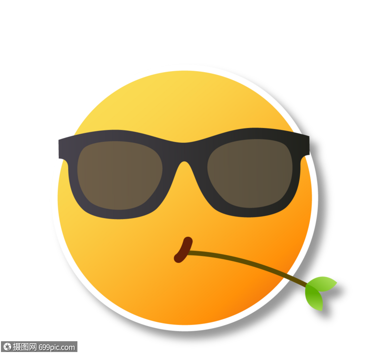 免抠元素 手绘/卡通元素 儿童矢量 可爱太阳镜,带有酷聊天表情包.eps