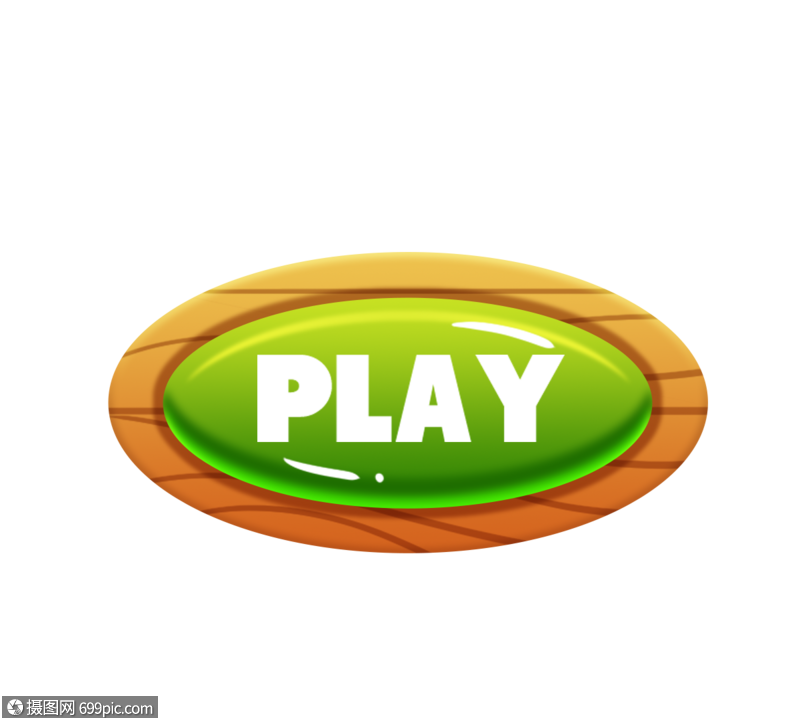 开始游戏按钮图标卡通