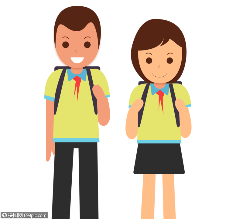 可爱儿童男女学生元素男孩校服