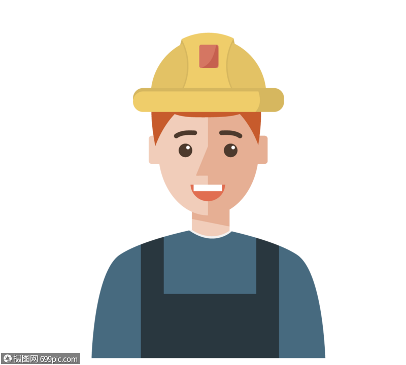 蓝领工人男士职业人物形象
