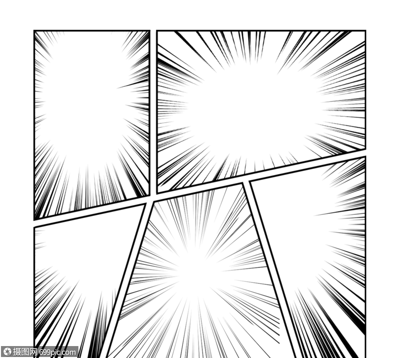 流行风格黑线漫画拆分