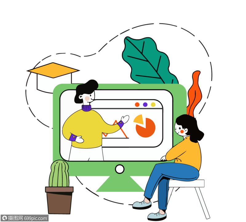 手绘电脑在线学习网课