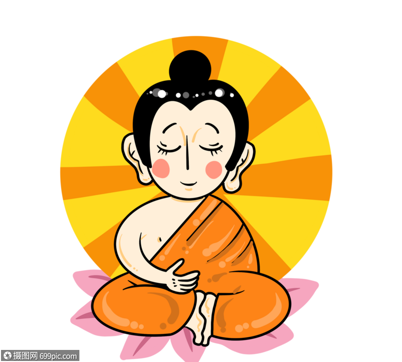 卡通可爱小佛高清图片素材