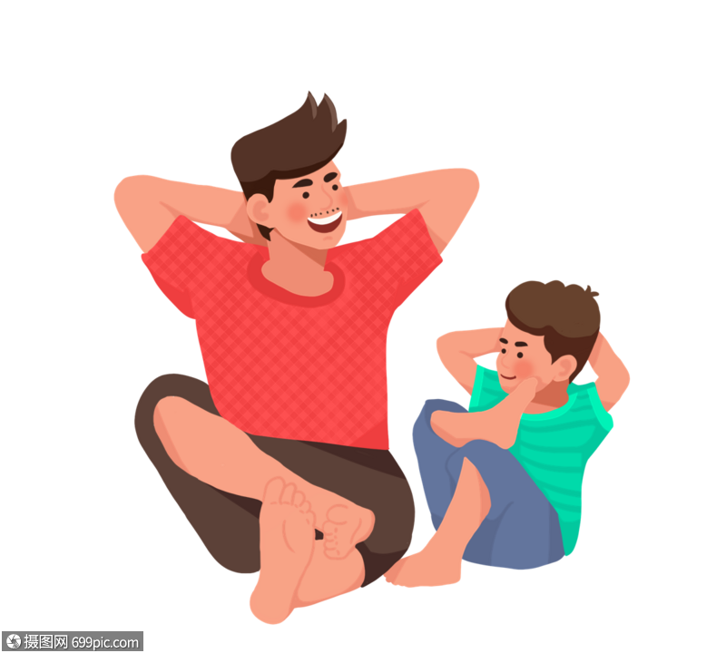 聊天父子成长温馨图片