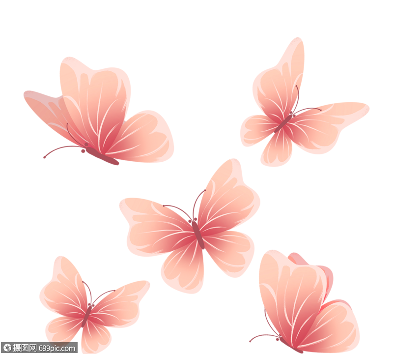 粉色梦幻蝴蝶特效流行美丽