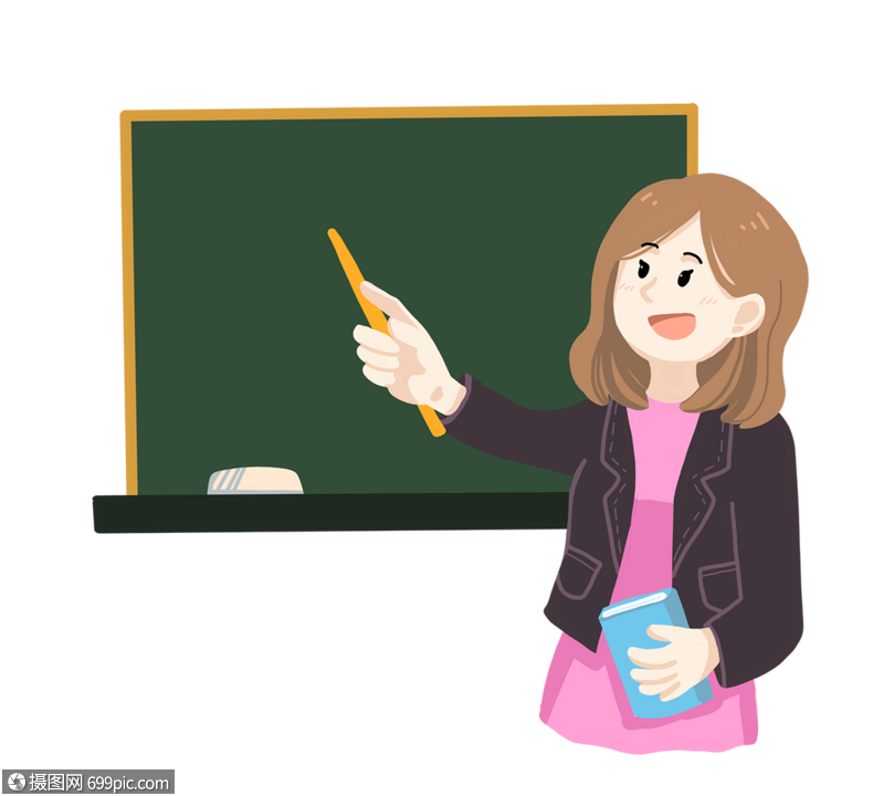 卡通风格在上课女老师书西装短外套