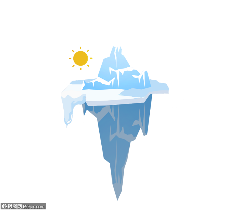 冰山融化动漫图图片
