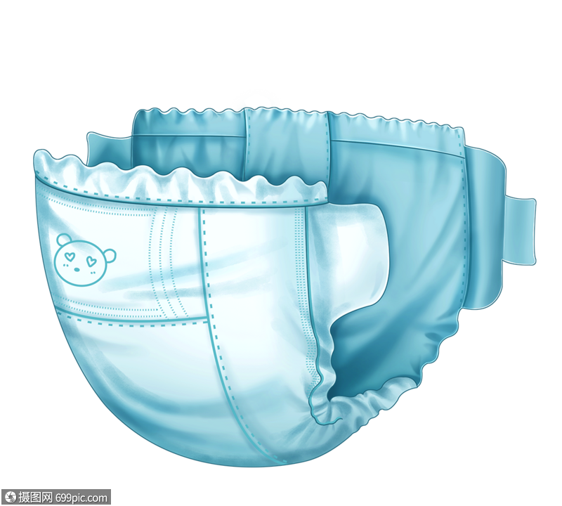 手绘卡通婴儿纸尿裤儿童用品可爱