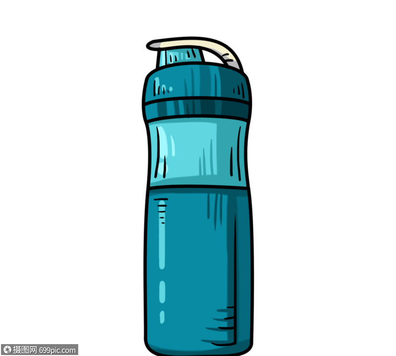 卡通水壶卡通运动体育锻炼