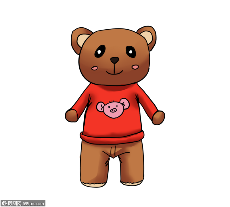 布偶熊创意元素玩具棕色